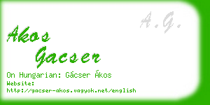 akos gacser business card
