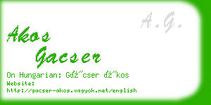 akos gacser business card